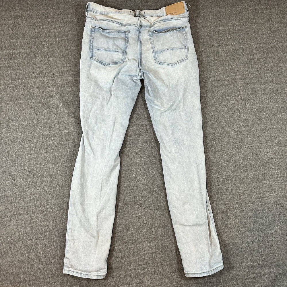 Pacsun Pants Mens 32x32 Fits 34x31 Stacked Skinny Stretch Lightwash Faded Y2K - Picture 9 of 13